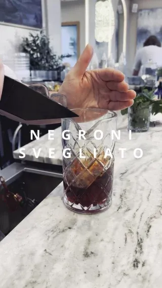 Negroni, but make it coffee. ☕️

Coffee vermouth, Gin, Campari, Chocolate bitters.

—

#cocktailbar, #mixology, #craftcocktails, #bartenderlife #drinkstagram